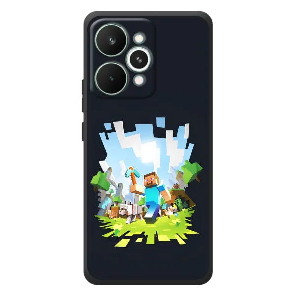 Чехол с принтом «персонажи Minecraft» для Realme 15 Pro