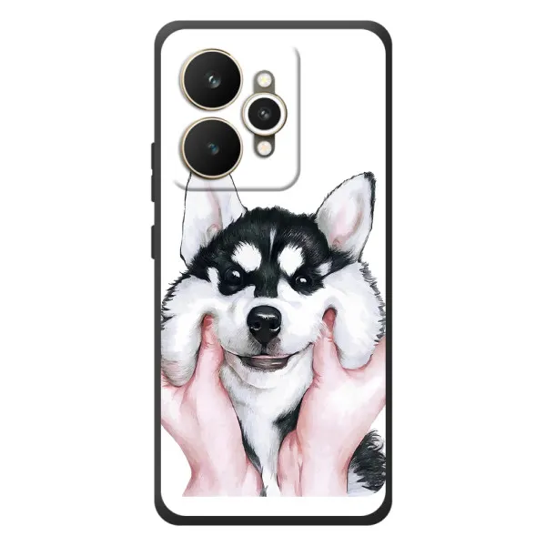 Чехол с принтом «Довольный Хаски» для Realme 15