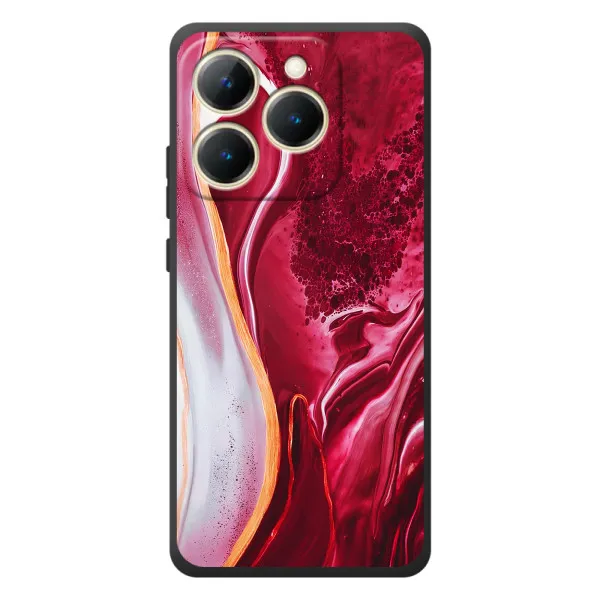 Чехол с принтом «Мрамор красный» для Realme 15T