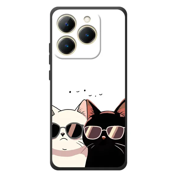 Чехол с принтом «Коты в очках» для Realme 15T Чехол с принтом «Коты в очках» для Realme 15T