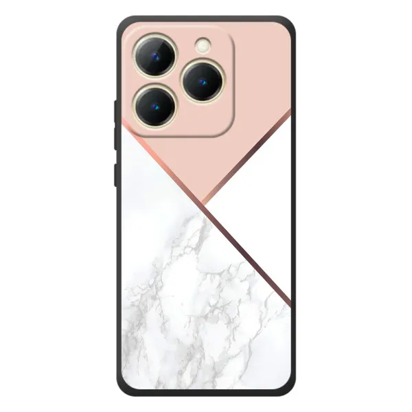 Чехол с принтом «Тройной мрамор» для Realme 15T