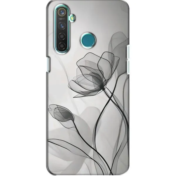 Чехол с принтом «Черные цветы» для Realme 5 Pro Чехол с принтом «Черные цветы» для Realme 5 Pro
