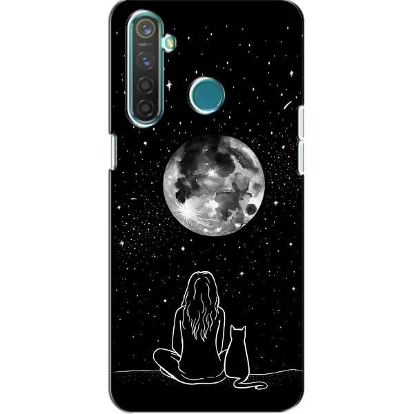 Чехол с принтом «Девушка с котом» для Realme 5