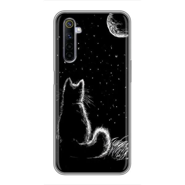 Чехол с принтом «Котик и луна» для Realme 6
