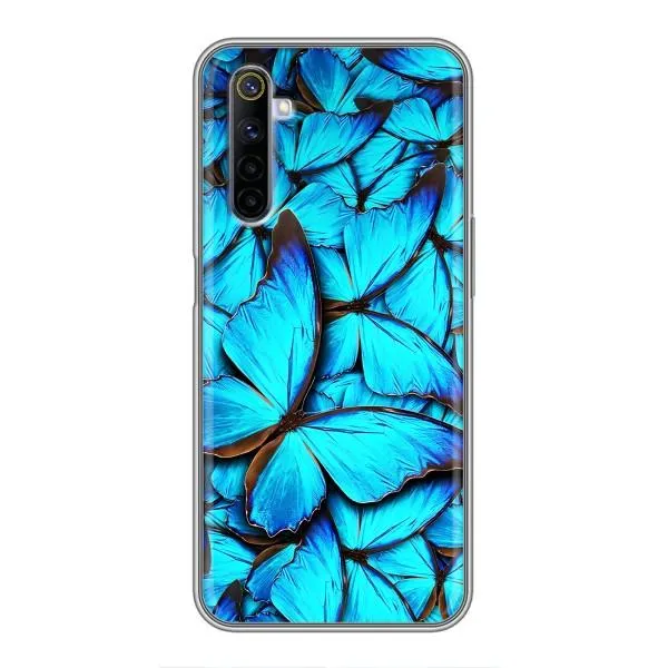 Чехол с принтом «Синие бабочки» для Realme 6