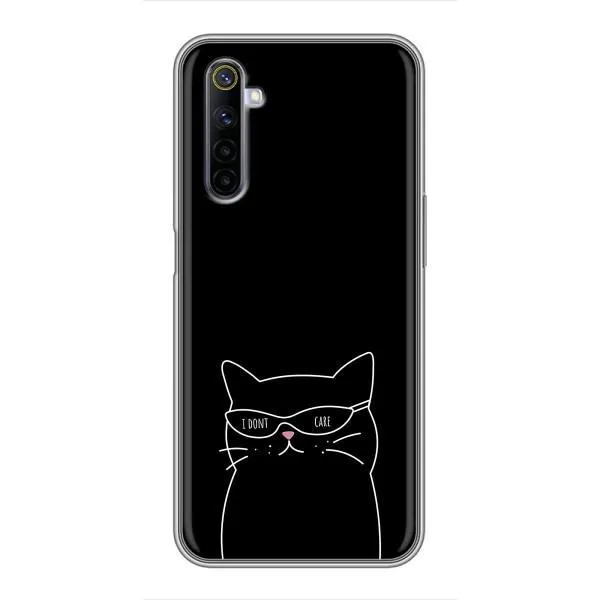 Чехол с принтом «Равнодушный кот» для Realme 6 Чехол с принтом «Равнодушный кот» для Realme 6