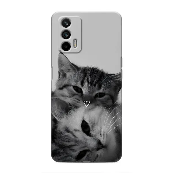 Чехол с принтом «Пара котов» для Realme 7 Pro