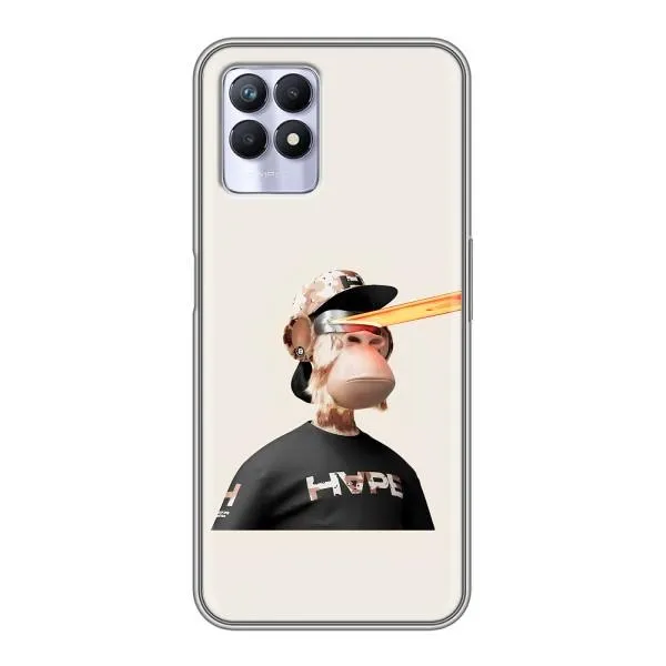 Чехол с принтом «обезьяна NFT в очках» для Realme 8 Pro