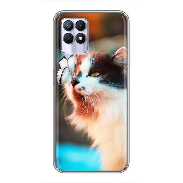 Чехол с принтом «Котик с бабочкой» для Realme 8 Pro