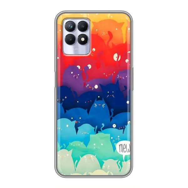 Чехол с принтом «Mew» для Realme 8 Pro