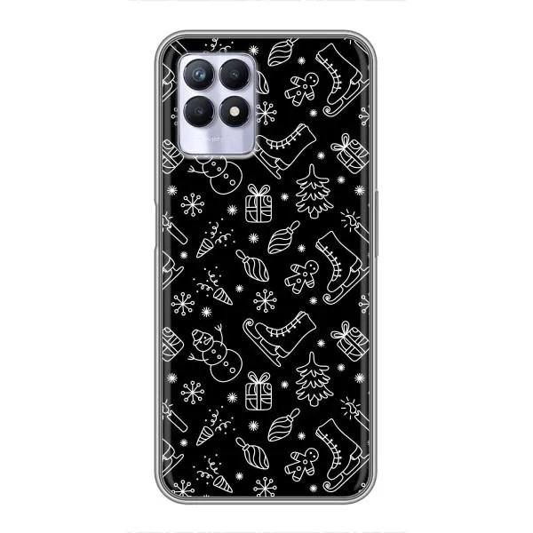 Чехол с принтом «Новогодний фон» для Realme 8 Pro