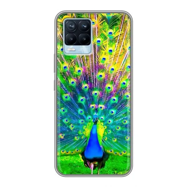 Чехол с принтом «Яркий Павлин» для Realme 8