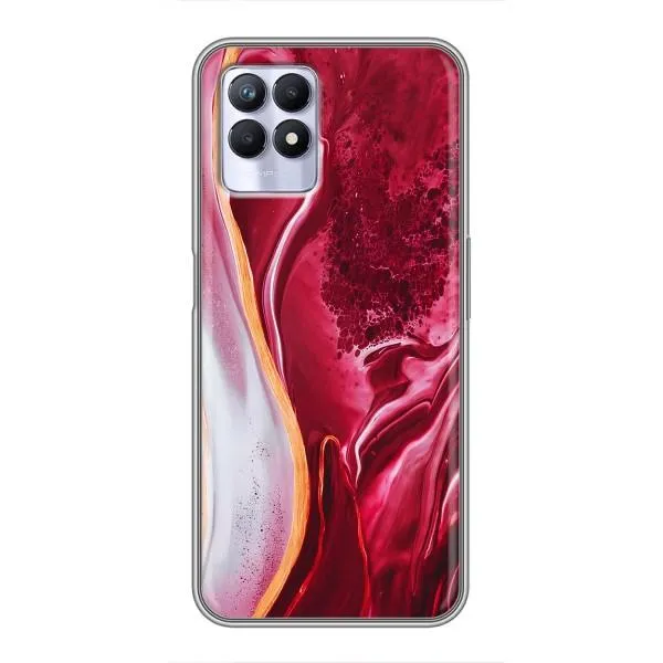 Чехол с принтом «Мрамор красный» для Realme 8i