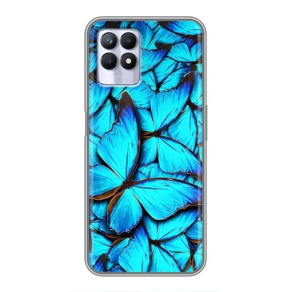 Чехол с принтом «Синие бабочки» для Realme 8i Чехол с принтом «Синие бабочки» для Realme 8i