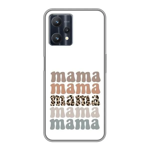 Чехол с принтом «Текстовый коллаж мама» для Realme 9 Pro Plus
