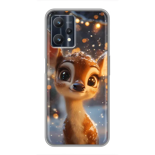Чохол з принтом «Оленятко серед гірлянд» для Realme 9 Pro Plus