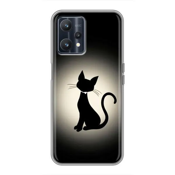 Чехол с принтом «Силуэт котика» для Realme 9