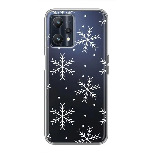 Чехол с принтом «Белые снежинки» для Realme 9