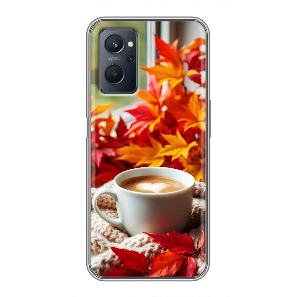 Чехол с принтом «Кофе и листья» для Realme 9i