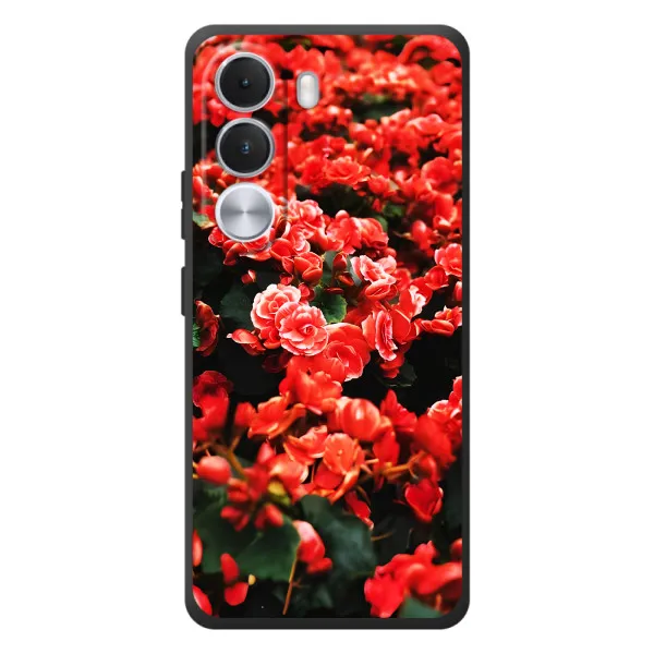 Чехол с принтом «Цветы красные» для Realme C100i Чехол с принтом «Цветы красные» для Realme C100i