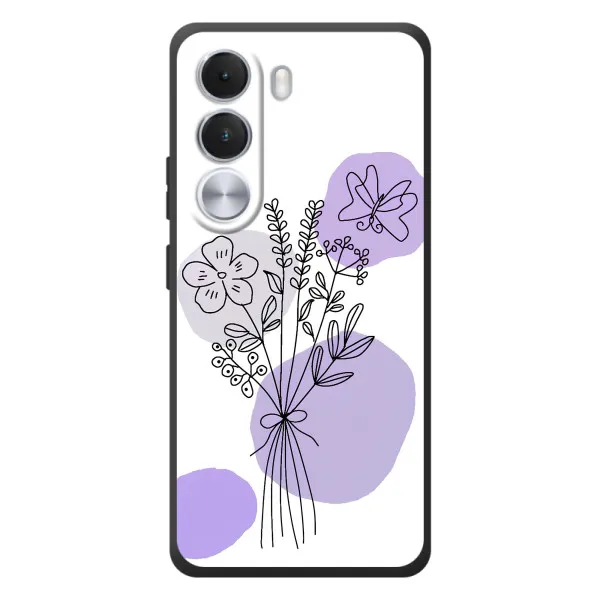Чехол с принтом «Букет фиолетовая абстракция» для Realme C100i