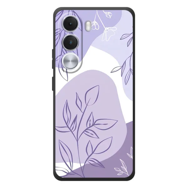 Чехол с принтом «Фиолетовые листья абстракция» для Realme C100i