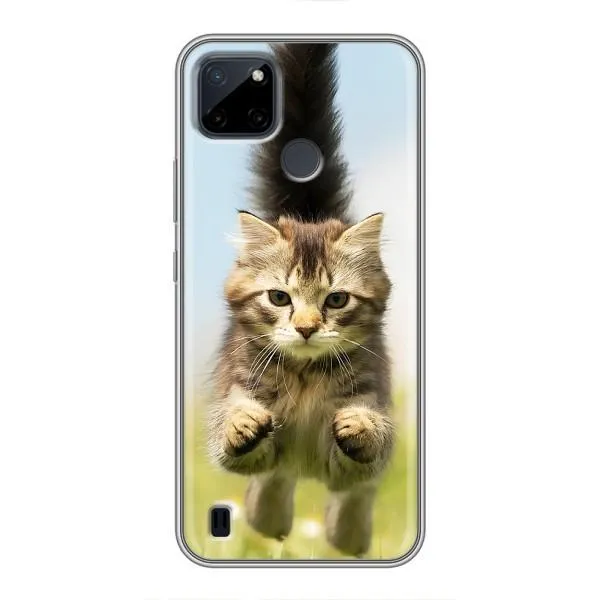 Чехол с принтом «Прыжок кота» для Realme C12 Чехол с принтом «Прыжок кота» для Realme C12