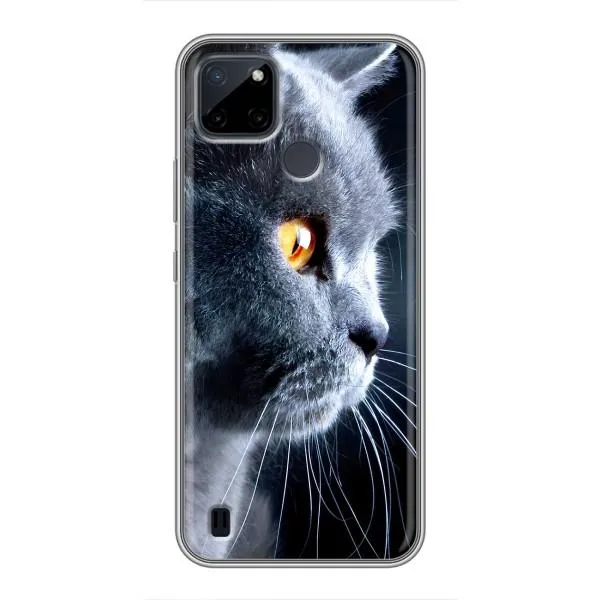 Чехол с принтом «Серый Кот» для Realme C12 Чехол с принтом «Серый Кот» для Realme C12