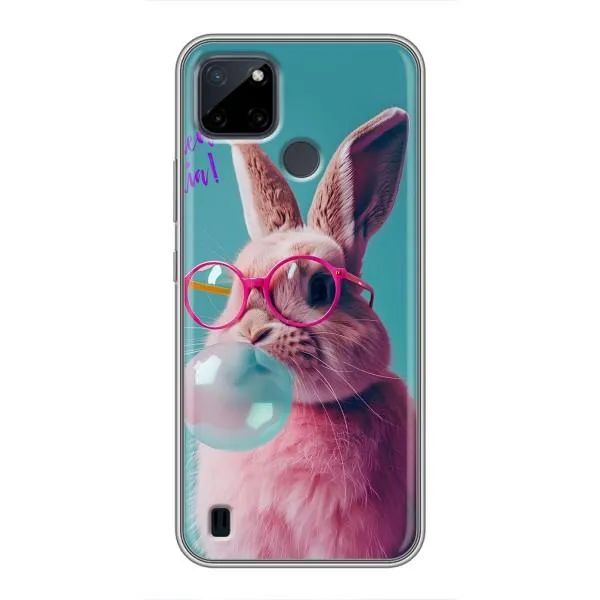 Чехол с принтом «Кролик в очках» для Realme C12