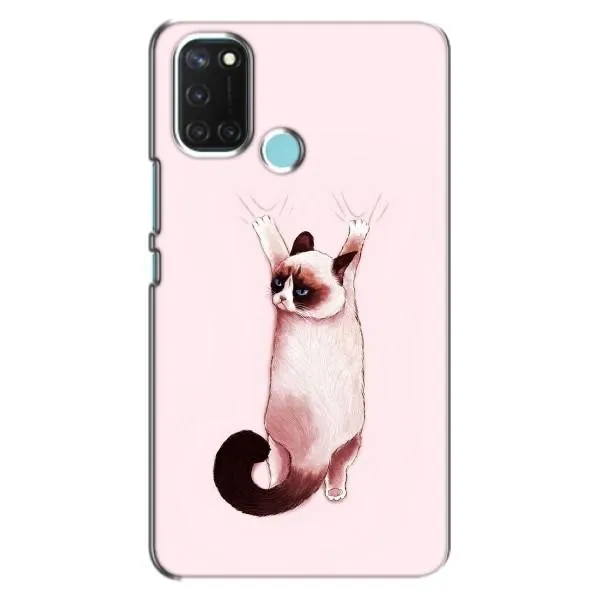 Чехол с принтом «Котик падает» для Realme C17