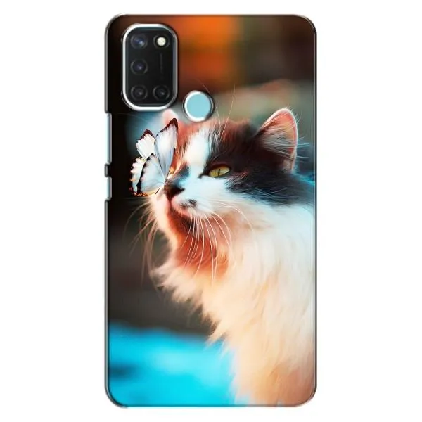Чехол с принтом «Котик с бабочкой» для Realme C17