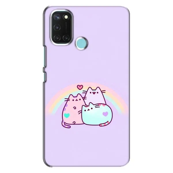 Чехол с принтом «Радужные котики» для Realme C17