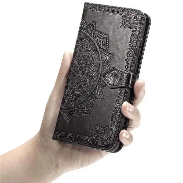 Кожаный чехол (книжка) Art Case с визитницей для Realme C2 — Черный — фото 3 Кожаный чехол (книжка) Art Case с визитницей для Realme C2 — Черный — фото 3