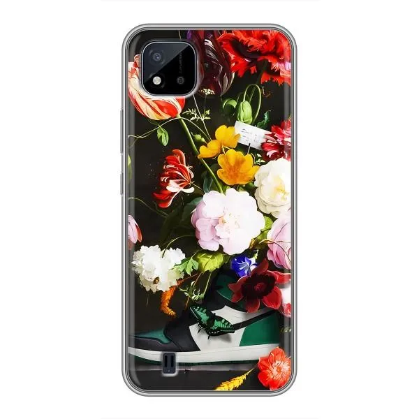 Чехол с принтом «Nike цветы» для Realme C11 (2021) / C20