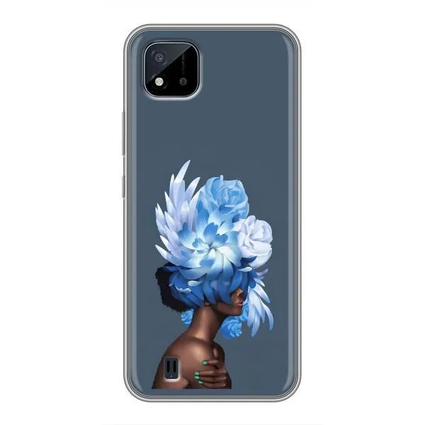 Чехол с принтом «Цветы на голове» для Realme C11 (2021) / C20