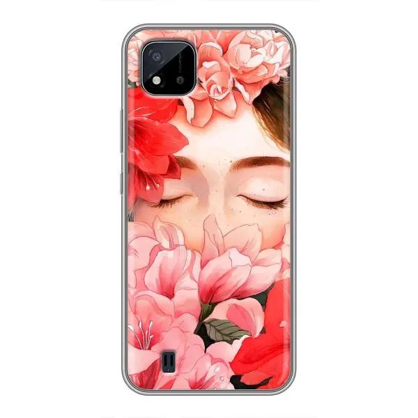Чехол с принтом «Глаза в цветах» для Realme C11 (2021) / C20