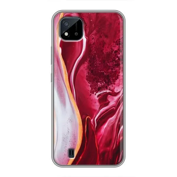 Чехол с принтом «Мрамор красный» для Realme C11 (2021) / C20 Чехол с принтом «Мрамор красный» для Realme C11 (2021) / C20