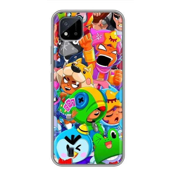 Чехол с принтом «герои Бравл Старс» для Realme C11 (2021) / C20 Чехол с принтом «герои Бравл Старс» для Realme C11 (2021) / C20