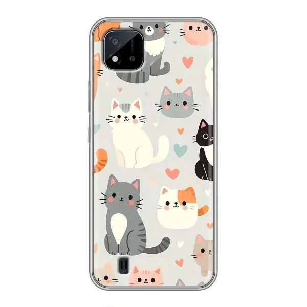 Чехол с принтом «Коллаж котов» для Realme C11 (2021) / C20
