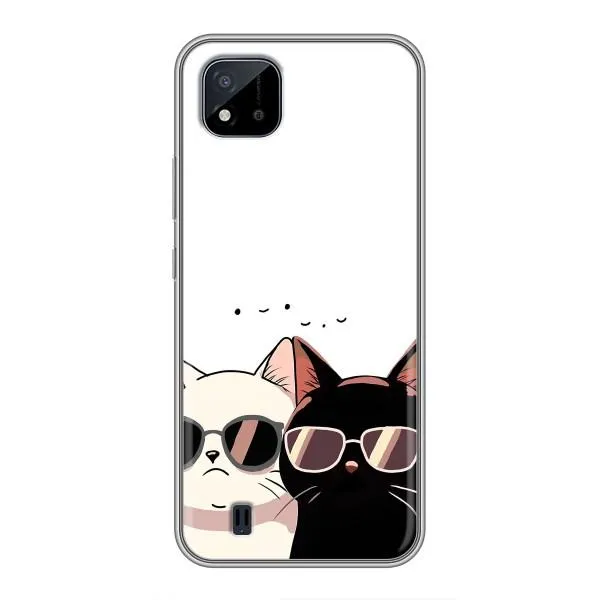 Чехол с принтом «Коты в очках» для Realme C11 (2021) / C20