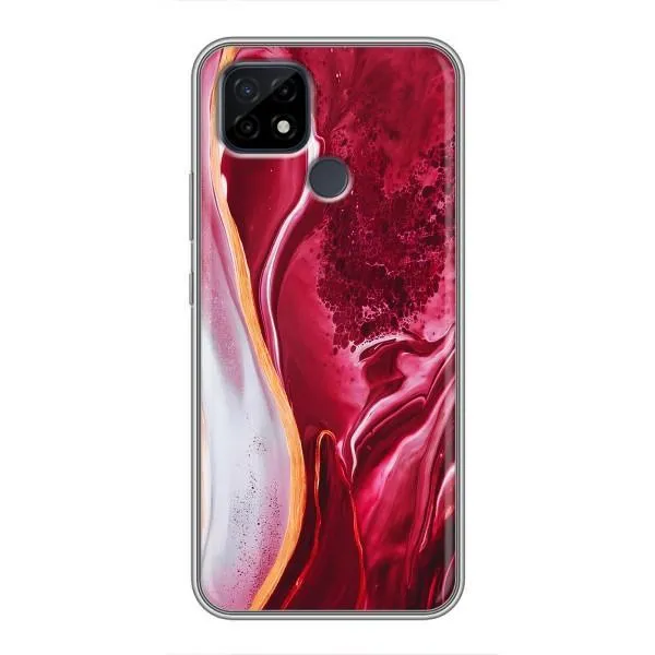 Чехол с принтом «Мрамор красный» для Realme C21 Чехол с принтом «Мрамор красный» для Realme C21