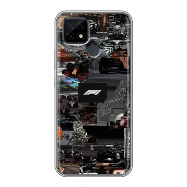 Чехол с принтом «Гоночный коллаж Ф1» для Realme C21 Чехол с принтом «Гоночный коллаж Ф1» для Realme C21