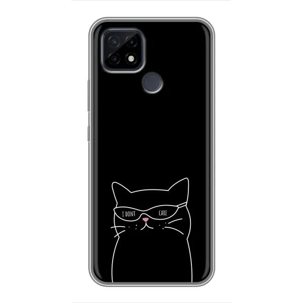 Чехол с принтом «Равнодушный кот» для Realme C21