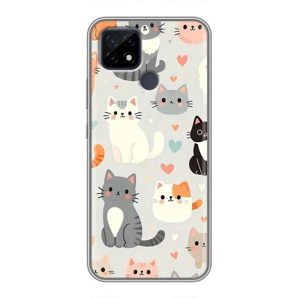 Чехол с принтом «Коллаж котов» для Realme C21