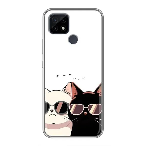 Чехол с принтом «Коты в очках» для Realme C21