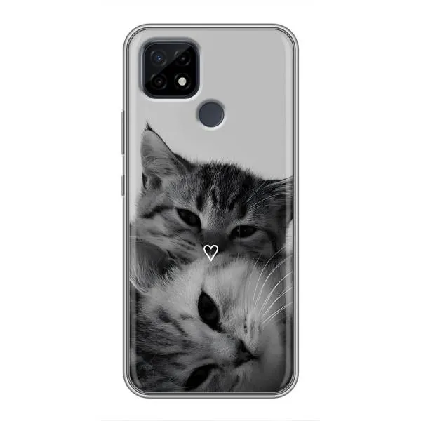 Чехол с принтом «Пара котов» для Realme C21