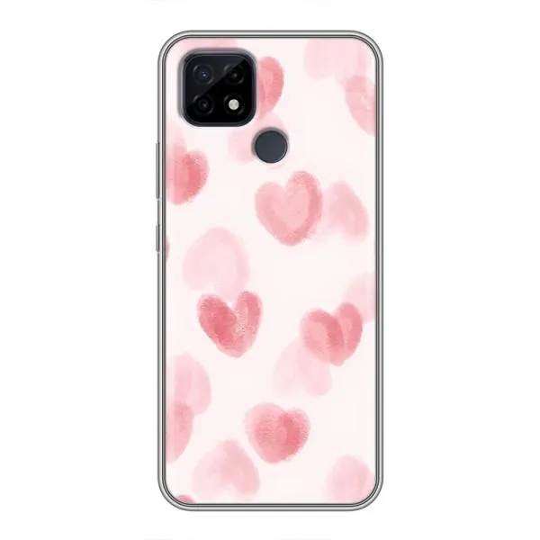 Чехол с принтом «Розовые сердечки» для Realme C21 Чехол с принтом «Розовые сердечки» для Realme C21