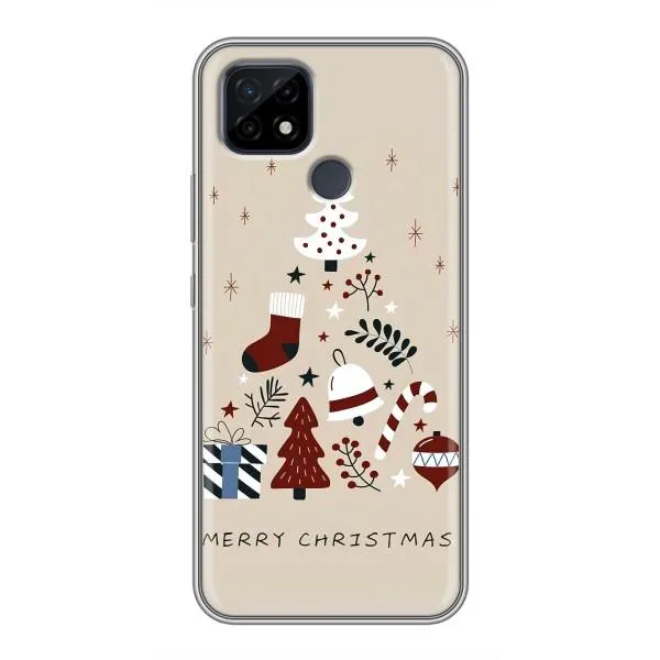 Чехол с принтом «Merry Christmas» для Realme C21 Чехол с принтом «Merry Christmas» для Realme C21
