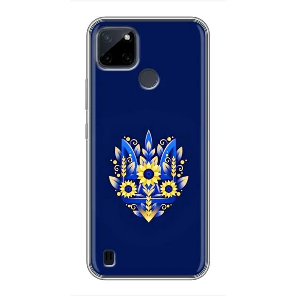 Чехол с принтом «Цветочный Герб» для Realme C21Y Чехол с принтом «Цветочный Герб» для Realme C21Y