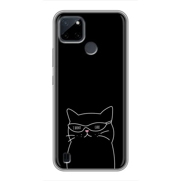 Чехол с принтом «Равнодушный кот» для Realme C21Y